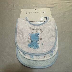 🐥 Portfolio - NWT - Baby Bib Set - Blue and White